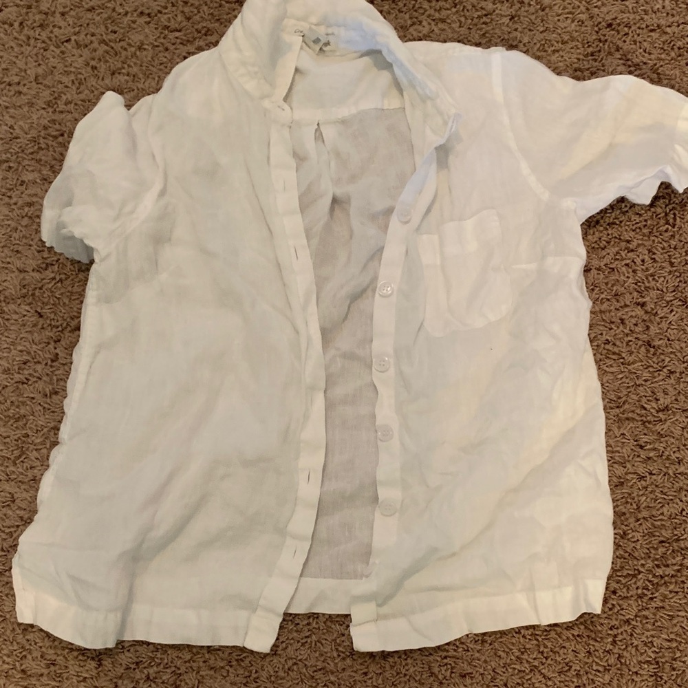 Coldwater Creek White Button-Down Shirt